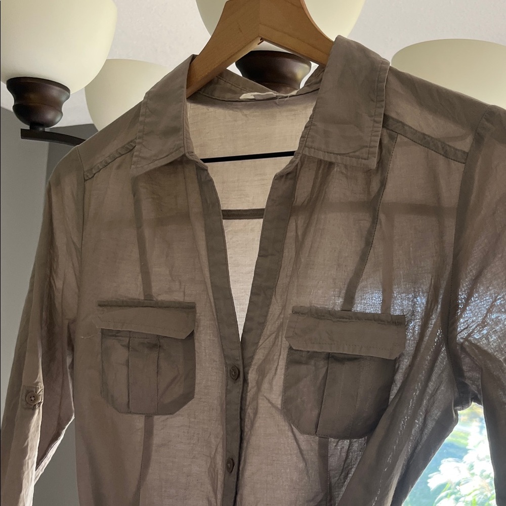 Forever 21 Taupe Shirt Dress